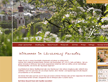 Tablet Screenshot of pension-laerchenhof.com
